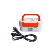 Scaldavivande elettrico con vaschetta estraibile,box  arancione per auto 12v 40w