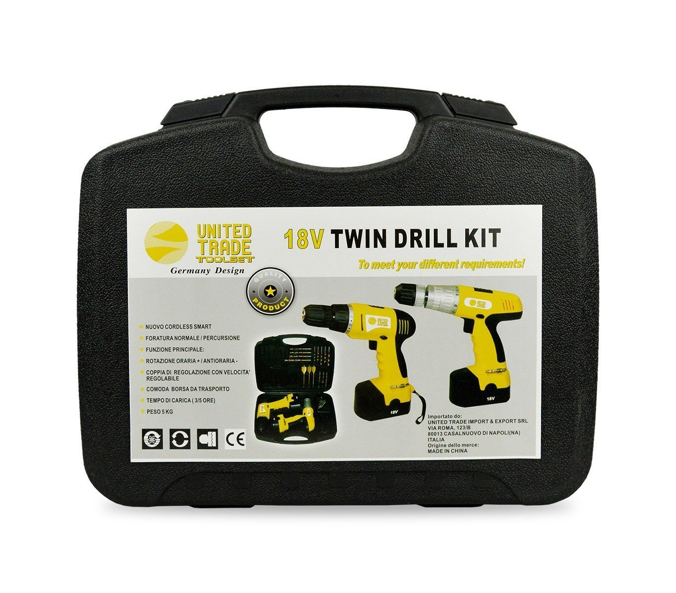 Coppia Trapano Avvitatore 18v Cordless Doppia Batteria In Valigetta 12 class=img-responsive